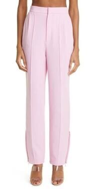 LAPOINTE Zip-Hem Tailored Crepe Track Pants in Blossom size 14